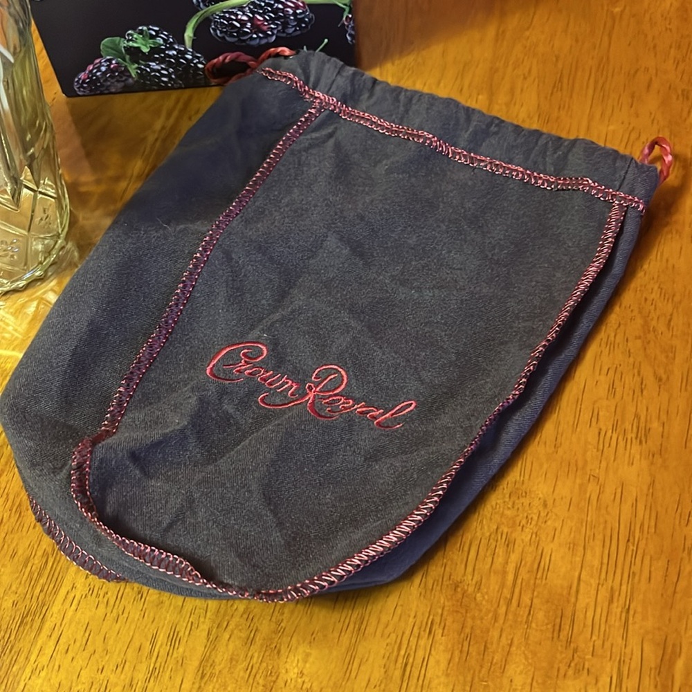 Crown Royal Blackberry Box Bag Bottle Empty